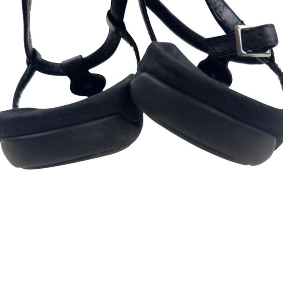 Vionic Lizbeth Black Silver Metal Embellished T-Strap Orthotic Sandals Women's 9 - Picture 3 of 7